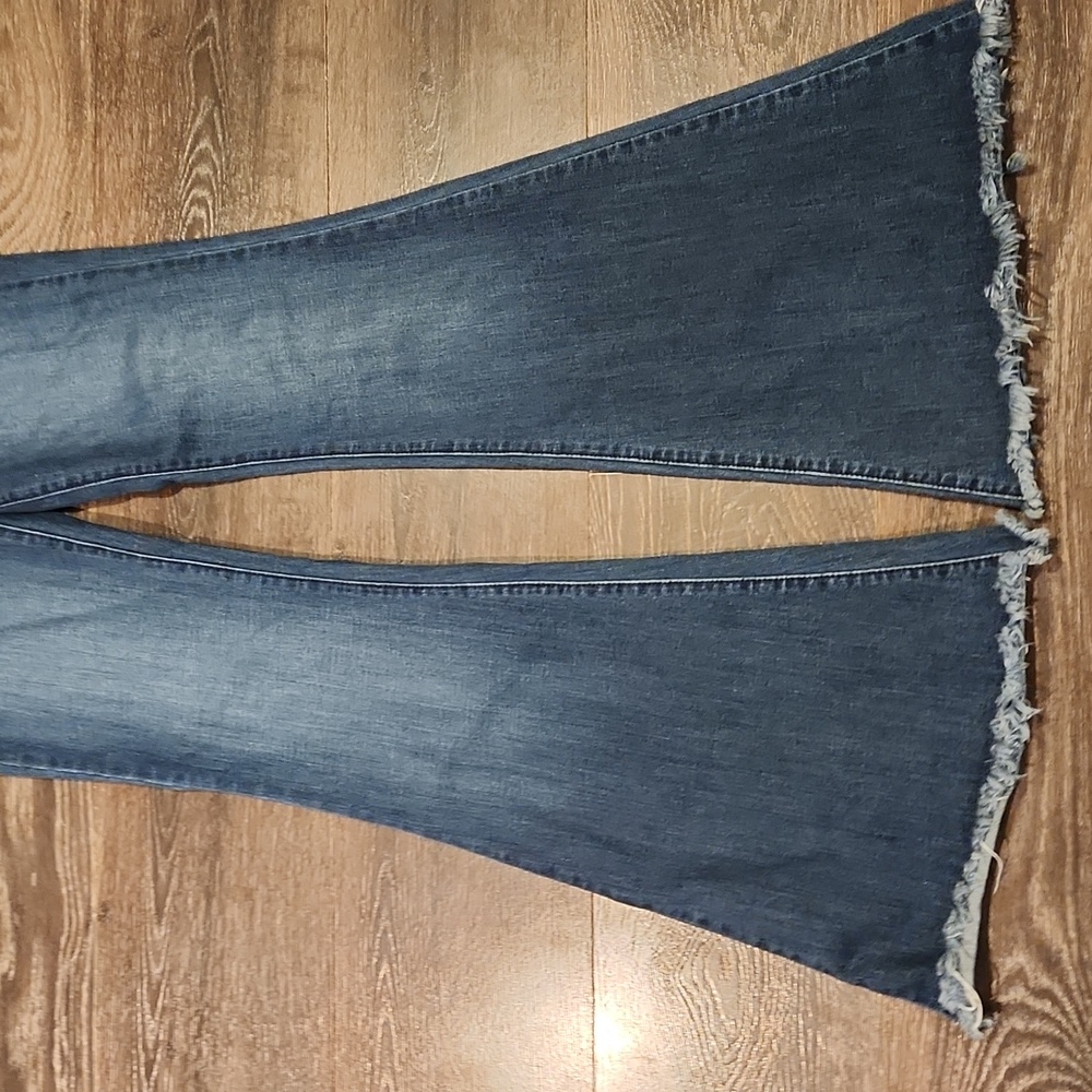 ❤️ JUST BLACK DENIM HIGH RISE CLASSIC BELL BOTTOM FLARE JEANS, 4 (27) - Picture 4 of 9
